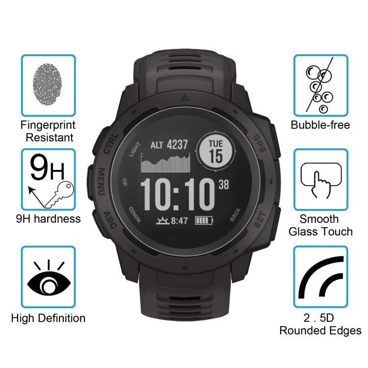 ENKAY Hat-Prince for 42mm Diameter Circular Dial Smart Watch 0.2mm 9H Surface Hardness 2.15D Curved Explosion-proof Tempered Glass Screen Film